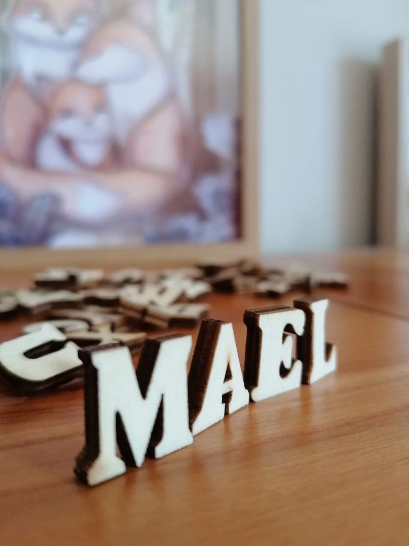 Cadre relief illustré "renards" - Prénom personnalisé par Gri Marina - Miniature 4