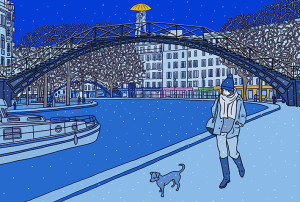 Le canal en hiver -  - Produit créatif