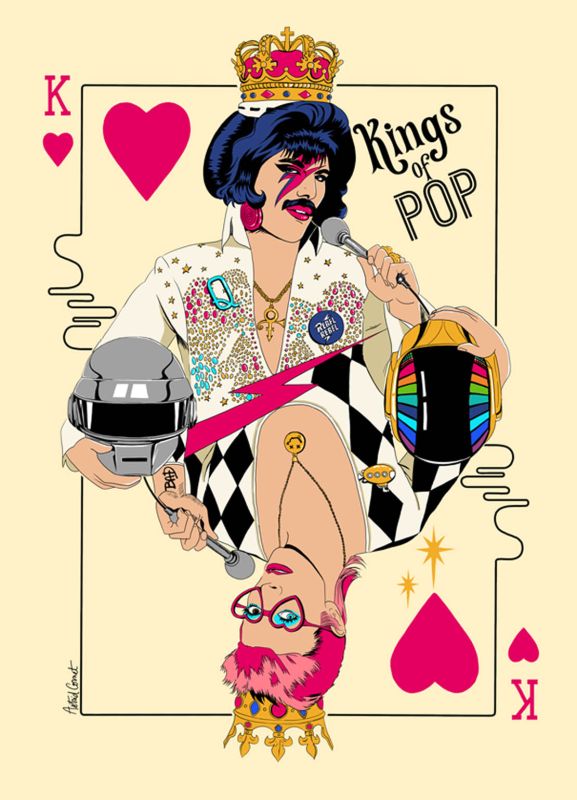 Affiche Kings of POP - astrid cornet - illustrateurs/rices