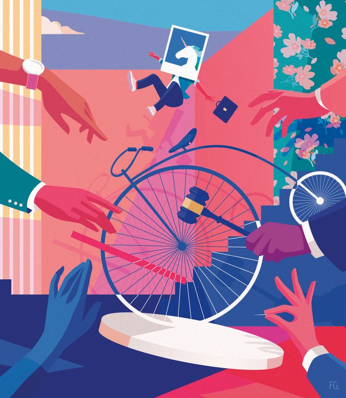 "Des bâtons dans les roues de l’innovation" - fabien gilbert - illustrateurs/rices