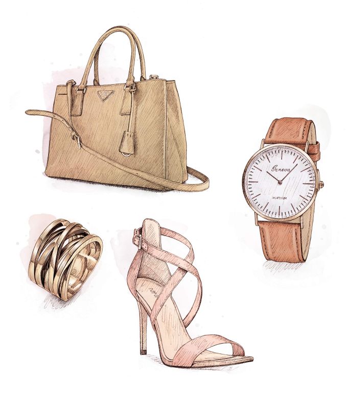 Accessoires féminin - gaël rageade - illustrateurs/rices