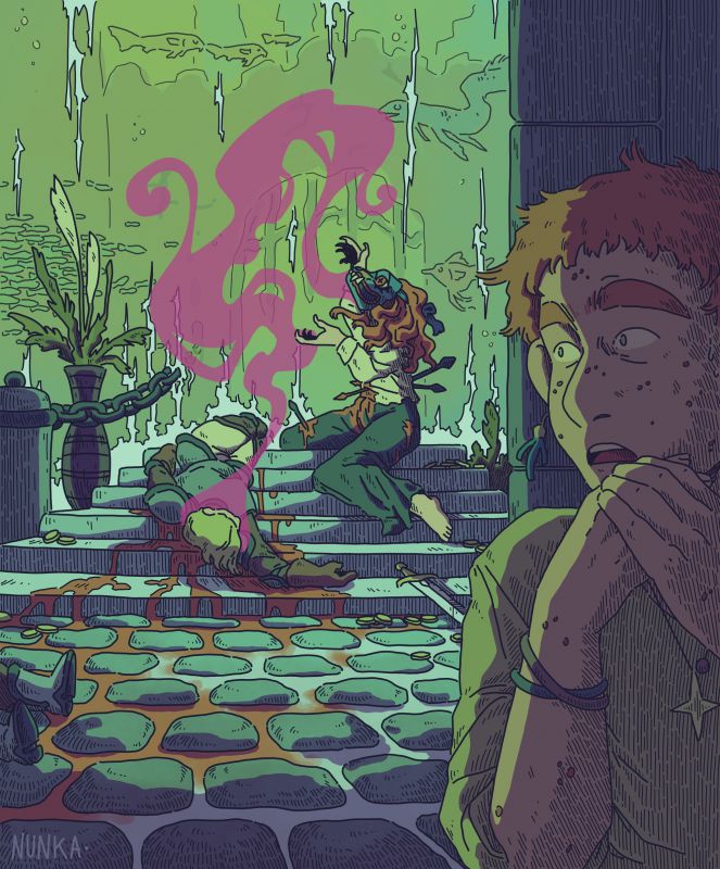 Une Sombre découverte - lola nunka - illustrateurs/rices