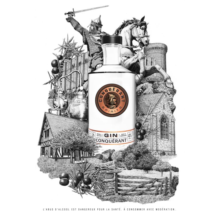 Affiche Conquérant Spirit GIN.jpg - benjamin van blancke - illustrateurs/rices