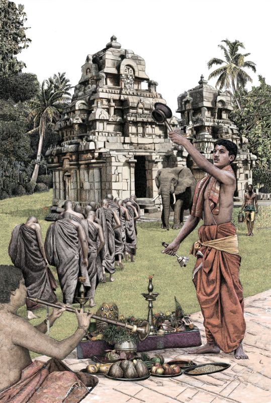 Le Mayamata : Traité d'architecture Indien - La procéssion - éditions Les Belles Lettres.jpg - benjamin van blancke - illustrateurs/rices