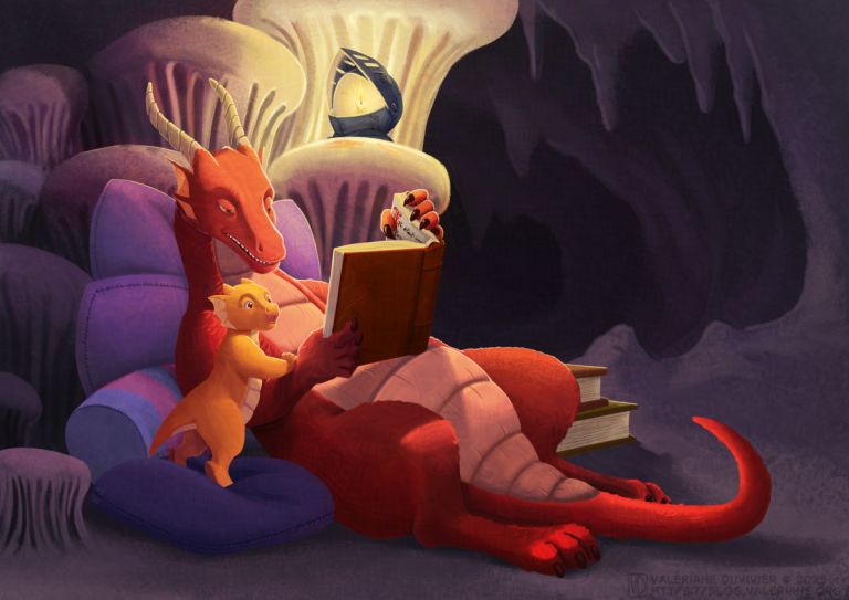 L'heure du conte façon dragon - Duvivier Valériane - illustrateur